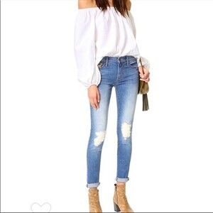 Driftwood Marilyn Classic Fit Distressed Denim Jeans 27